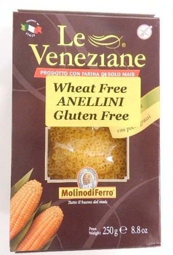 Le Veneziane Pasta de maíz italiana sin gluten Anelini 250