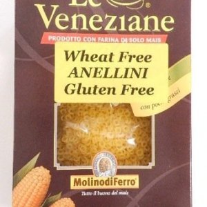 Le Veneziane Pasta de maíz italiana sin gluten Anelini 250 Le Veneziane Pasta de maíz italiana sin gluten Anelini 250