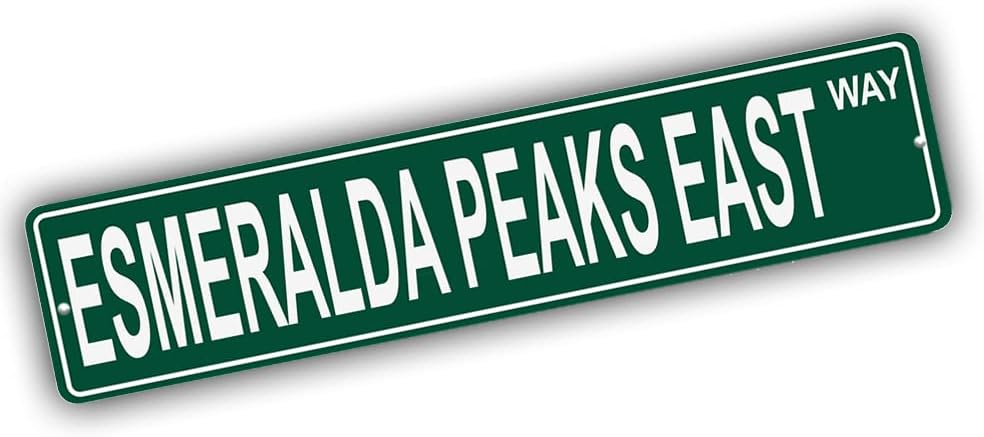 Washington Mountains Pick Your Mountain Compatiblerepuesto para Esmeralda Peaks East United States Mountain Metal Tin Street Sign Style Decoración