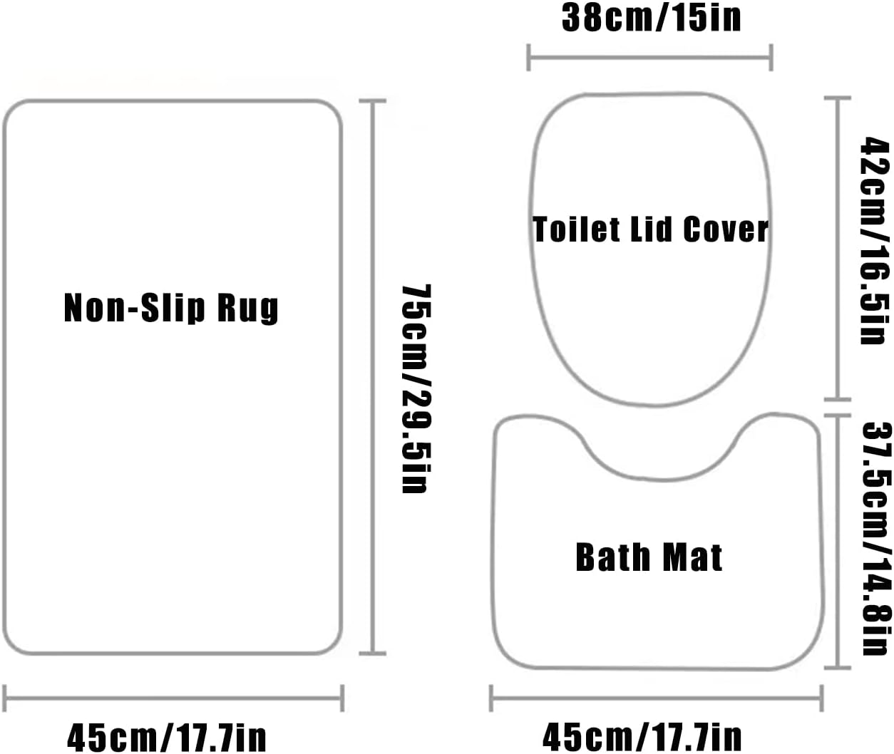 AISky Cortina de ducha de Navidad, tapete de baño, cubierta para tapa de inodoro para baño, juegos de 4 piezas con 12 ganchos, dobladillo de plomo