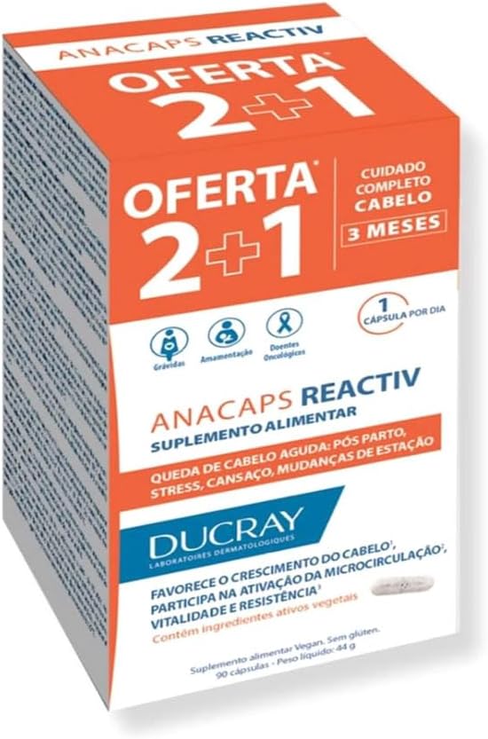 Ducray Anacaps Reactiv Reactive Hair Loss 90 Cápsulas