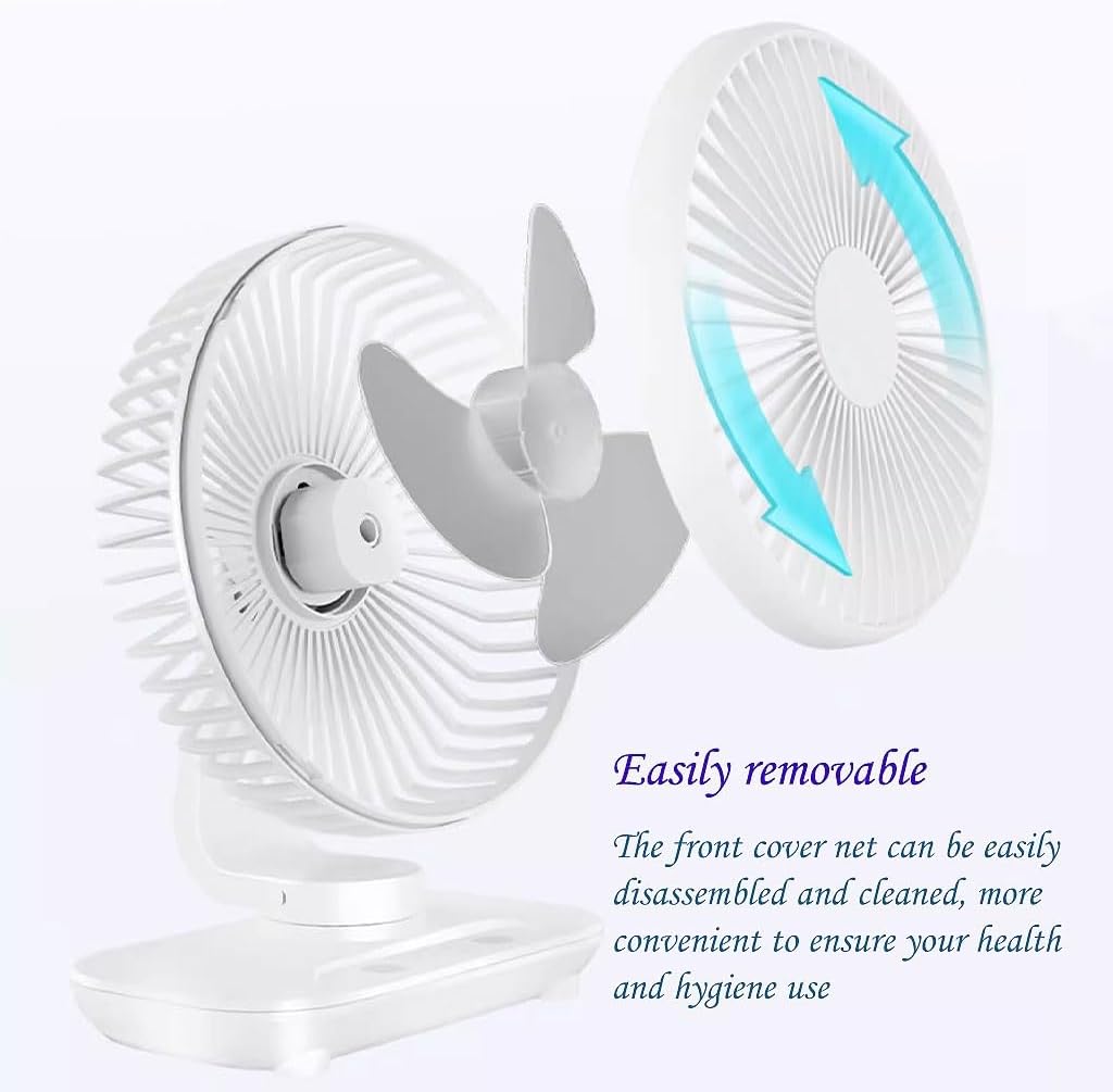 Ventilador pequeño y silencioso para escritorio, ventilador oscilante de 120, ventilador de circulación de refrigeración eficiente, 5 velocidades,