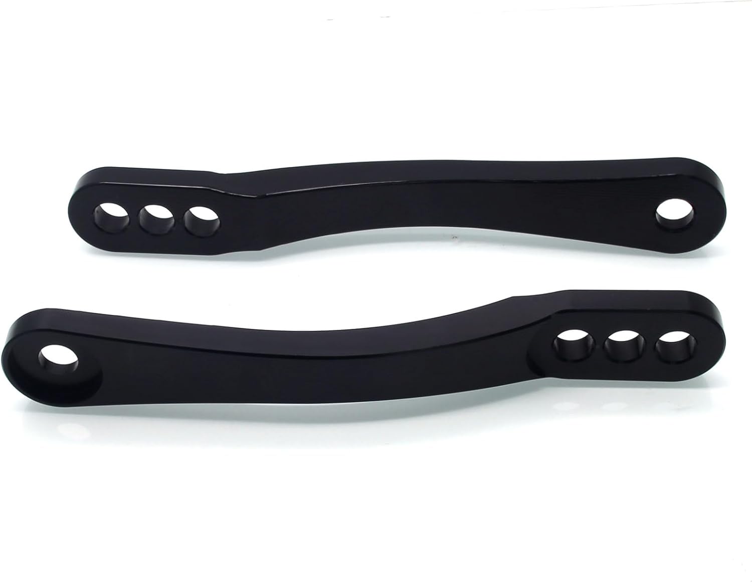 MZS Eslabones de bajada de motocicleta, kit de suspensión trasera de eslabones de caída, accesorios ajustables, color negro, compatible con ZX14