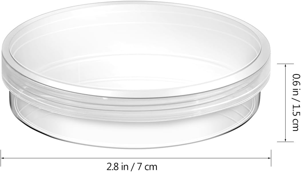 Totority Pipette – Juego de platos de Petri de plástico de 2.756in con tapa para laboratorio, estudio de experimentos, plato redondo Petri