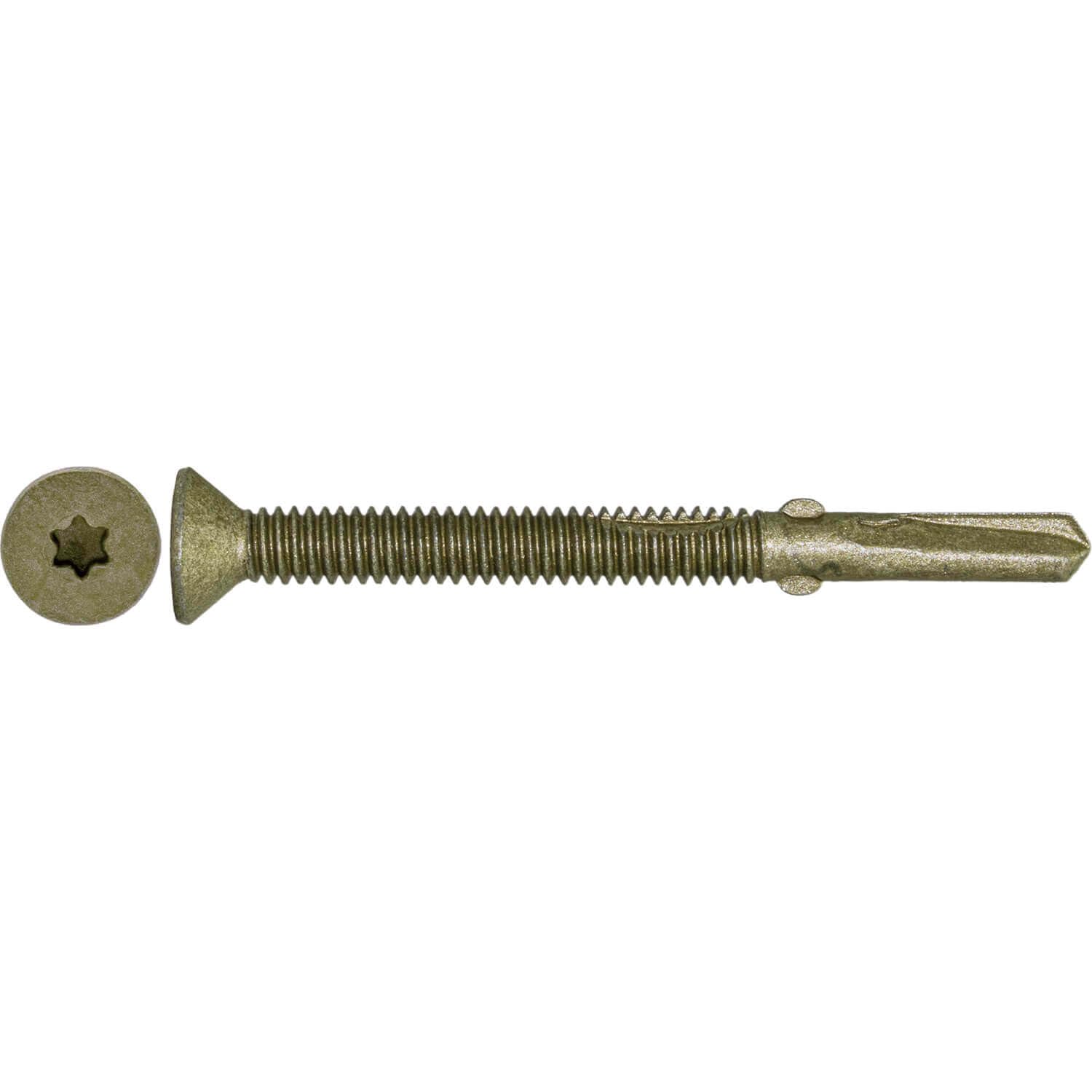 Tornillos Tek TorxStar Head Autoperforantes de madera a metal #12×2-12″ – 1 libra (aproximadamente 50 tornillos Tek) – Tornillos Tek para