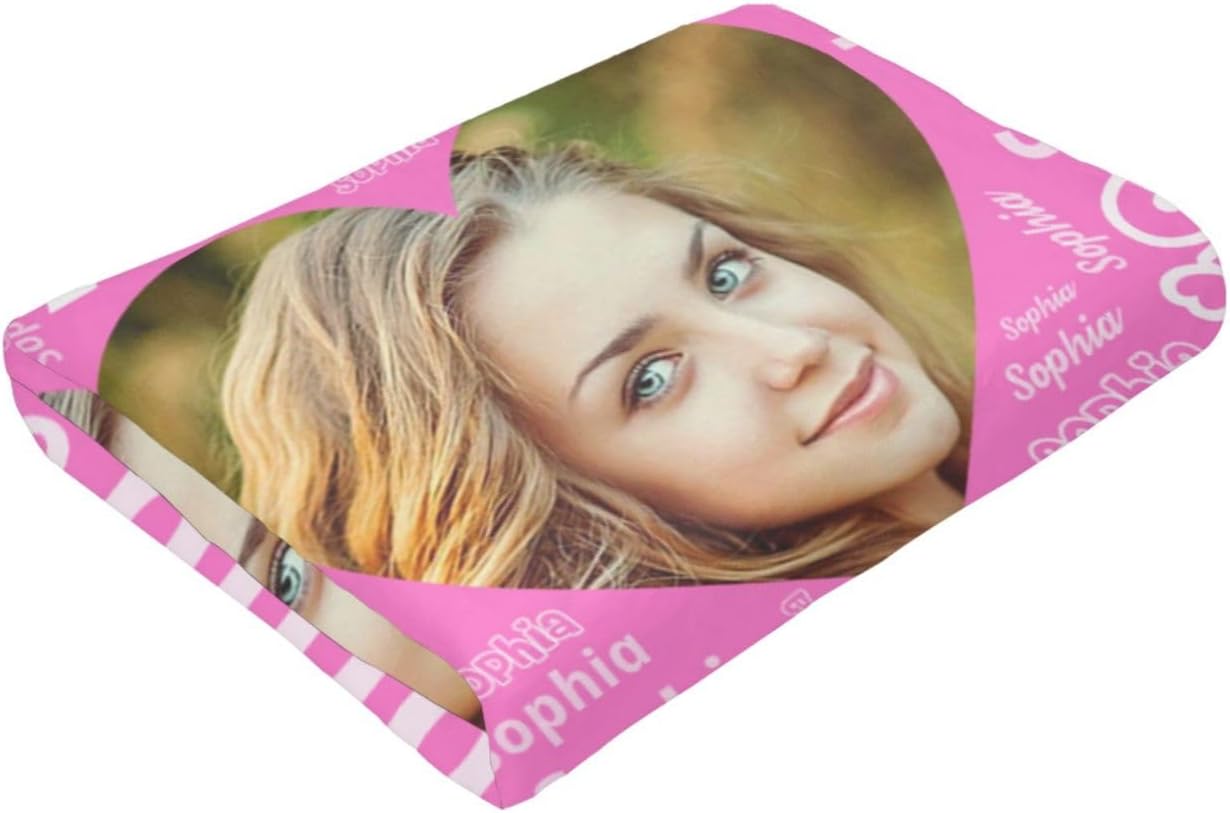 Manta personalizada para niños, manta con nombre personalizado con foto y imagen, regalos de cumpleaños personalizados para hombres, mujeres, novio,