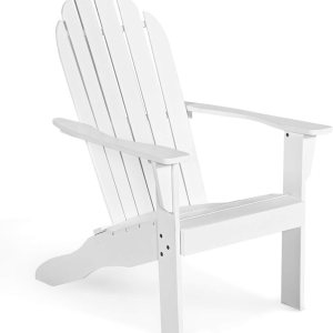 Giantex Adirondack – Silla de madera de acacia para exteriores con capacidad de peso de 350 libras, sillón resistente a la intemperie para patio, Giantex Adirondack – Silla de madera de acacia para exteriores con capacidad de peso de 350 libras, sillón resistente a la intemperie para patio,