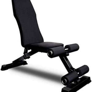 Banco de pesas ajustable, banco de entrenamiento de fuerza, banco de gimnasio para vertical, inclinación, declinación y ejercicio plano, color negro Banco de pesas ajustable, banco de entrenamiento de fuerza, banco de gimnasio para vertical, inclinación, declinación y ejercicio plano, color negro