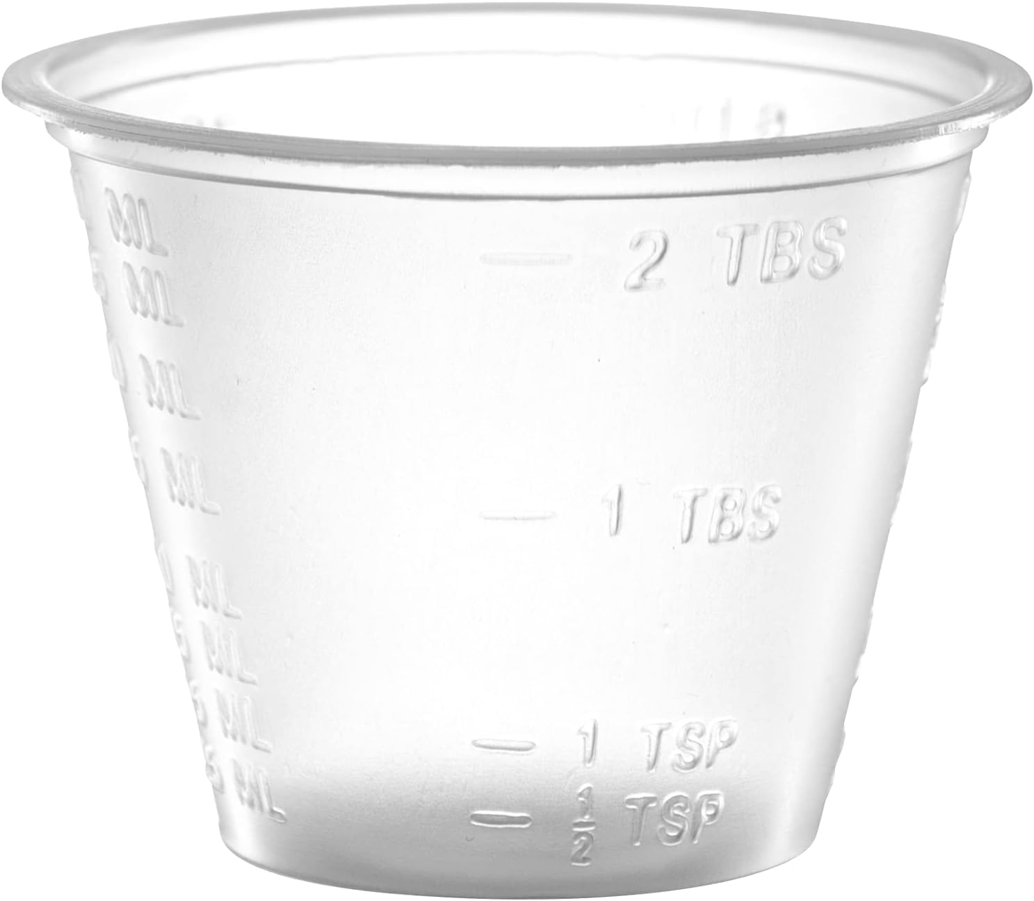 (100 unidades de 1 onza) vasos medicinales desechables con marcas de medidas en relieve, para medicamentos líquidos y secos, por Care Plus