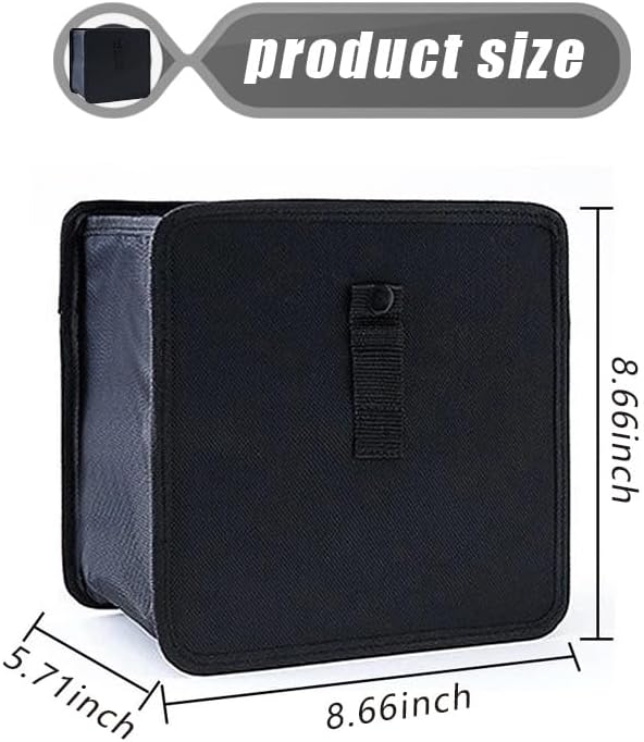 1 basurero colgante para automóvil, 8.6 x 8.6 x 5.7 pulgadas, caja de almacenamiento impermeable para asiento trasero, consola central de asiento