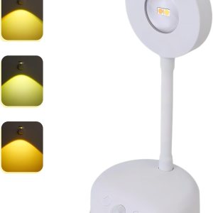 Lámpara de pared con sensor de movimiento, foco LED recargable, lámpara de lectura de cabecera con rotación flexible con 3 temperaturas de color Lámpara de pared con sensor de movimiento, foco LED recargable, lámpara de lectura de cabecera con rotación flexible con 3 temperaturas de color