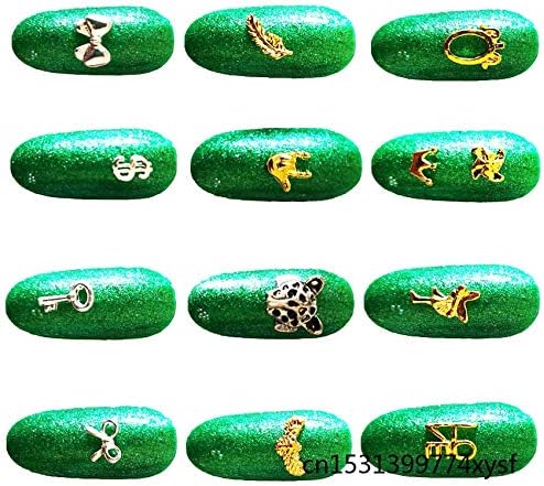RD-71551 Decoración Rhinestone 100pcs Manicura Dorado 3D Nail Art Decoración Aleación Uñas Encantos Uñas Diamantes de Imitación Plana Uñas
