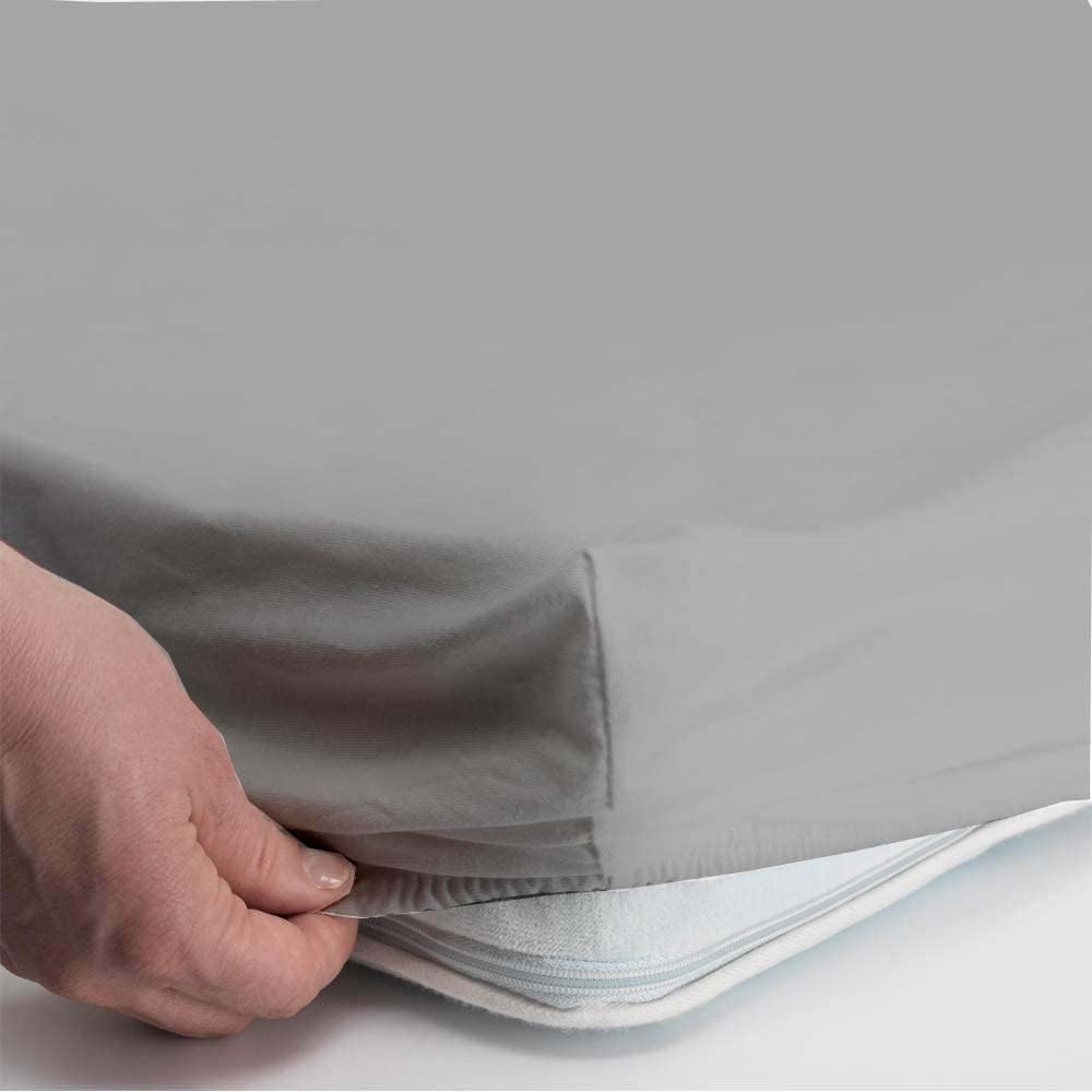 Sábana bajera ajustable de 33 x 75 pulgadas, 100% algodón egipcio, ideal para cama individual estrecha, litera de campamento, caravanas, cama