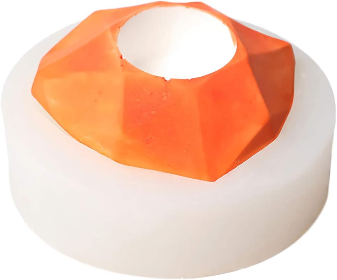 Molde de silicona para plantas suculentas DIY, forma de diamante, para hacer caramelos, chocolate, candelabro, jabón, hielo