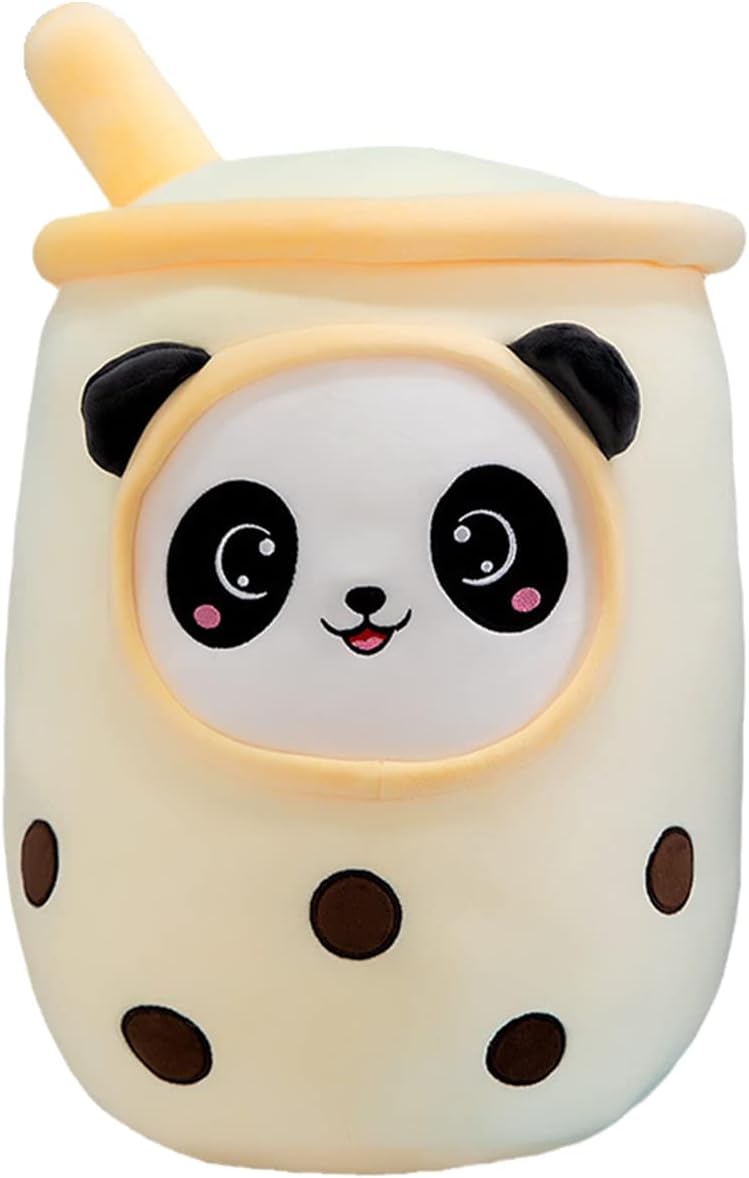 KEDE – Divertida almohada de peluche de personaje de caricaturas juguete de felpa con forma de taza de té Boba, almohada con forma de taza de té