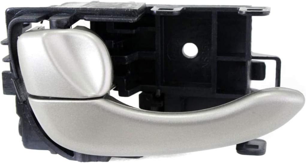 KarParts360 Para Nissan Maxima Manija De Puerta Interior Delantera O Trasera, Lado Del Conductor Pintado Plata 2002 2003  Con Botón De Bloqueo De
