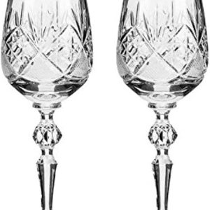 Copas de copa de champán de cristal vintage hechas a mano, flautas de brindis de boda, juego de 2 Copas de copa de champán de cristal vintage hechas a mano, flautas de brindis de boda, juego de 2