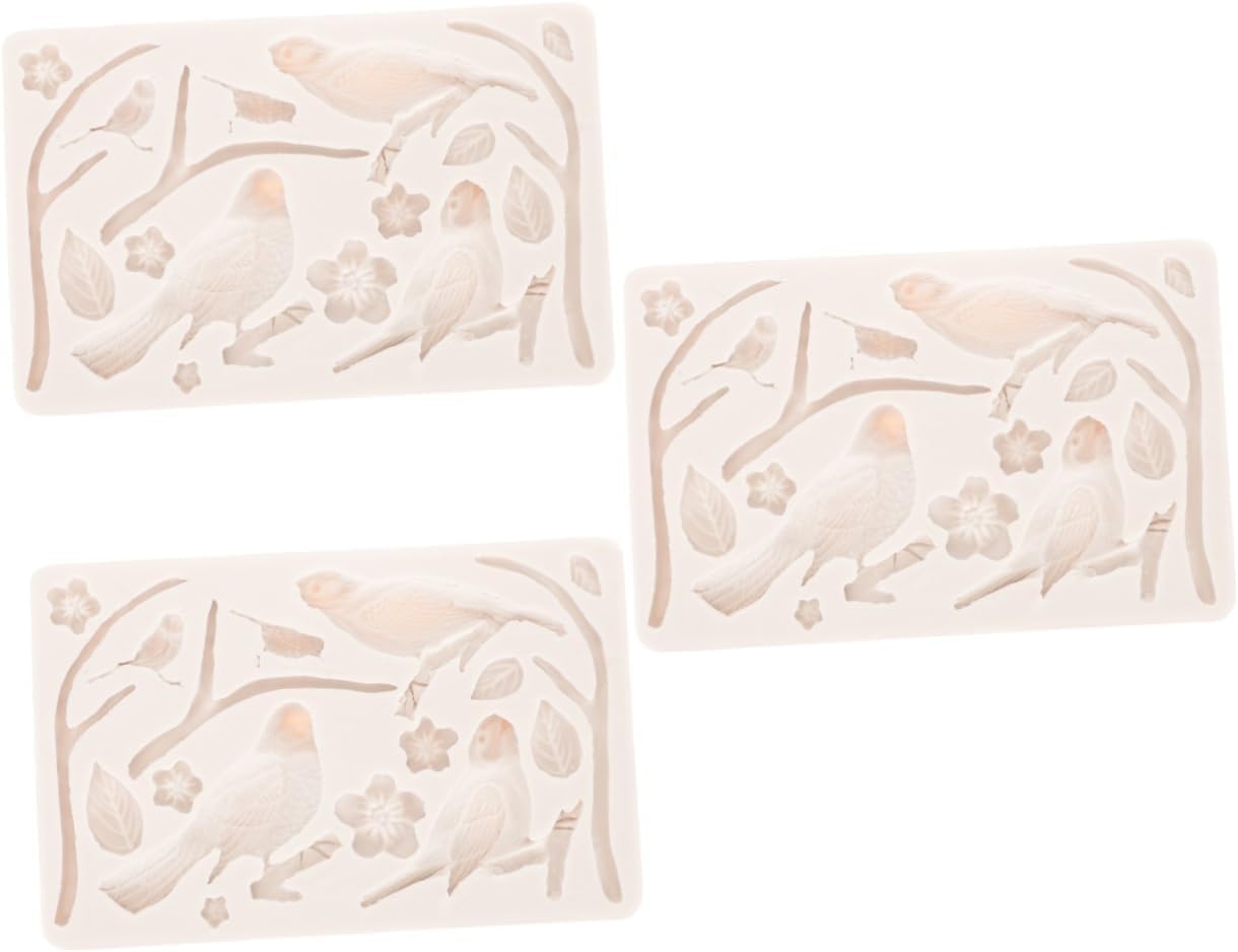 Abaodam Molde de silicona para fondant, molde de silicona para hacer pasteles, molde de resina para fondant, creativo, moldes para hornear, ramas y