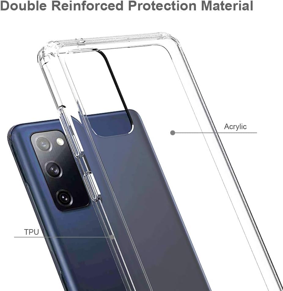 LRK Funda transparente para Samsung Galaxy S20 Plus (S20+), no se pone amarillenta protección de grado militar de 10 pies funda protectora