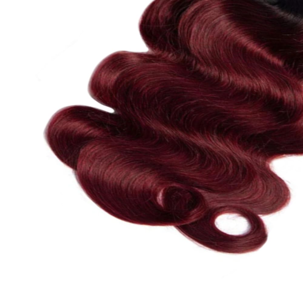 #1B99j – Extensiones de cabello humano brasileño Remy color burdeos, color burdeos ondulado de 12, 14, 16 pulgadas, doble trama para mujeres negras