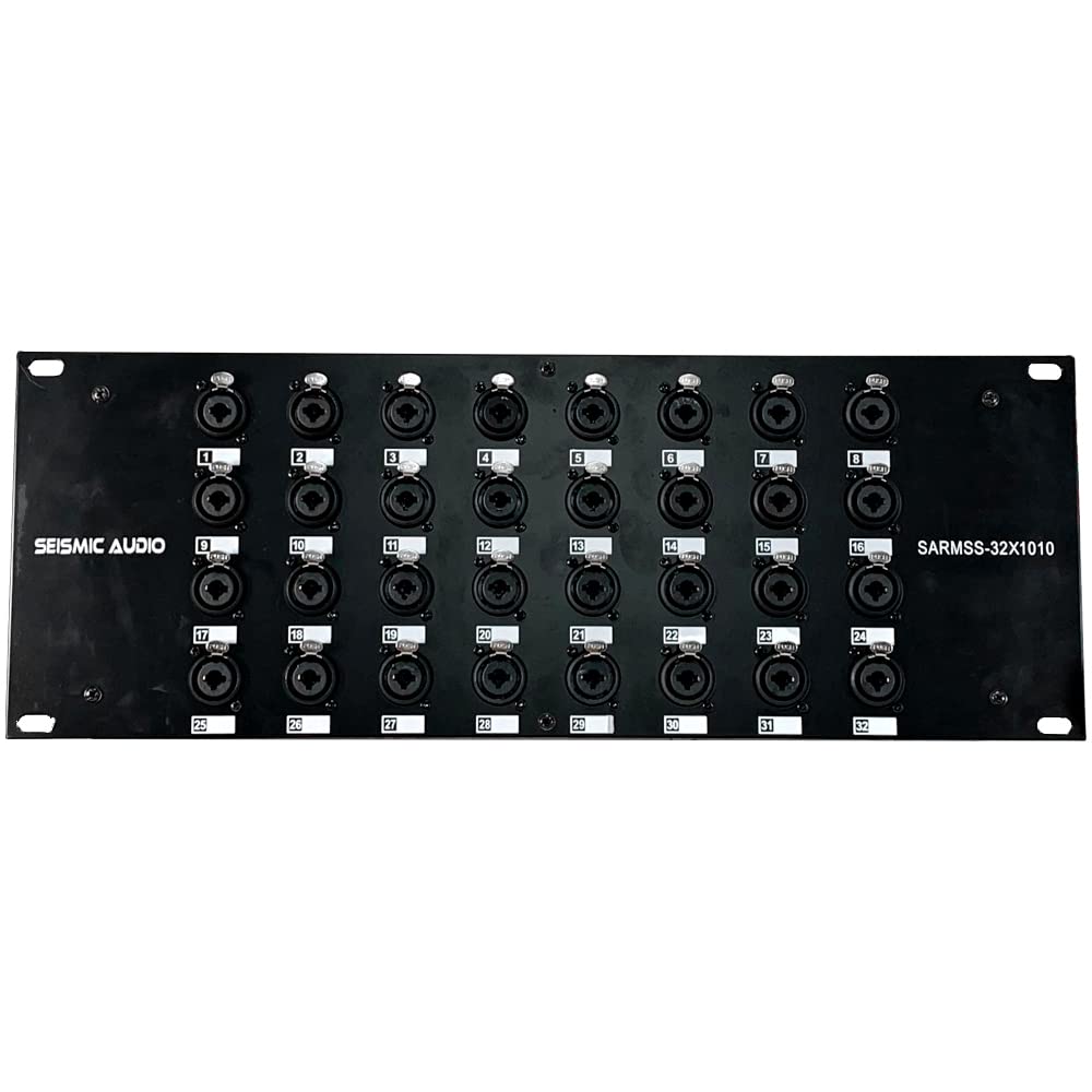 Seismic Audio – SARMSS-32×1010-32 Canales XLR TRS Combo Splitter Snake Cable – Dos troncos XLR de 10′