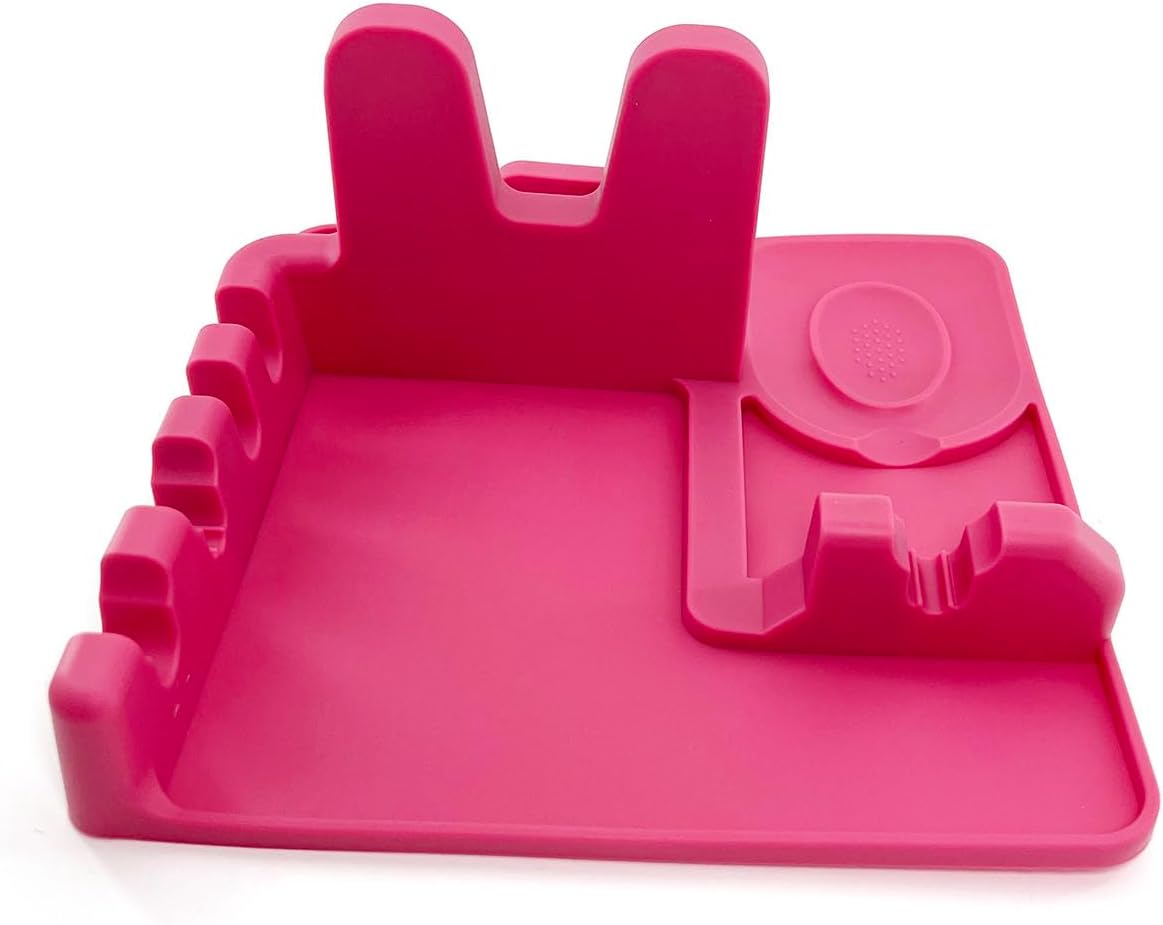 halteoly Soporte para cuchara y tapa, soporte de cuchara de silicona con soporte para tapa, soporte para cuchara de cocina para encimera de cocina,