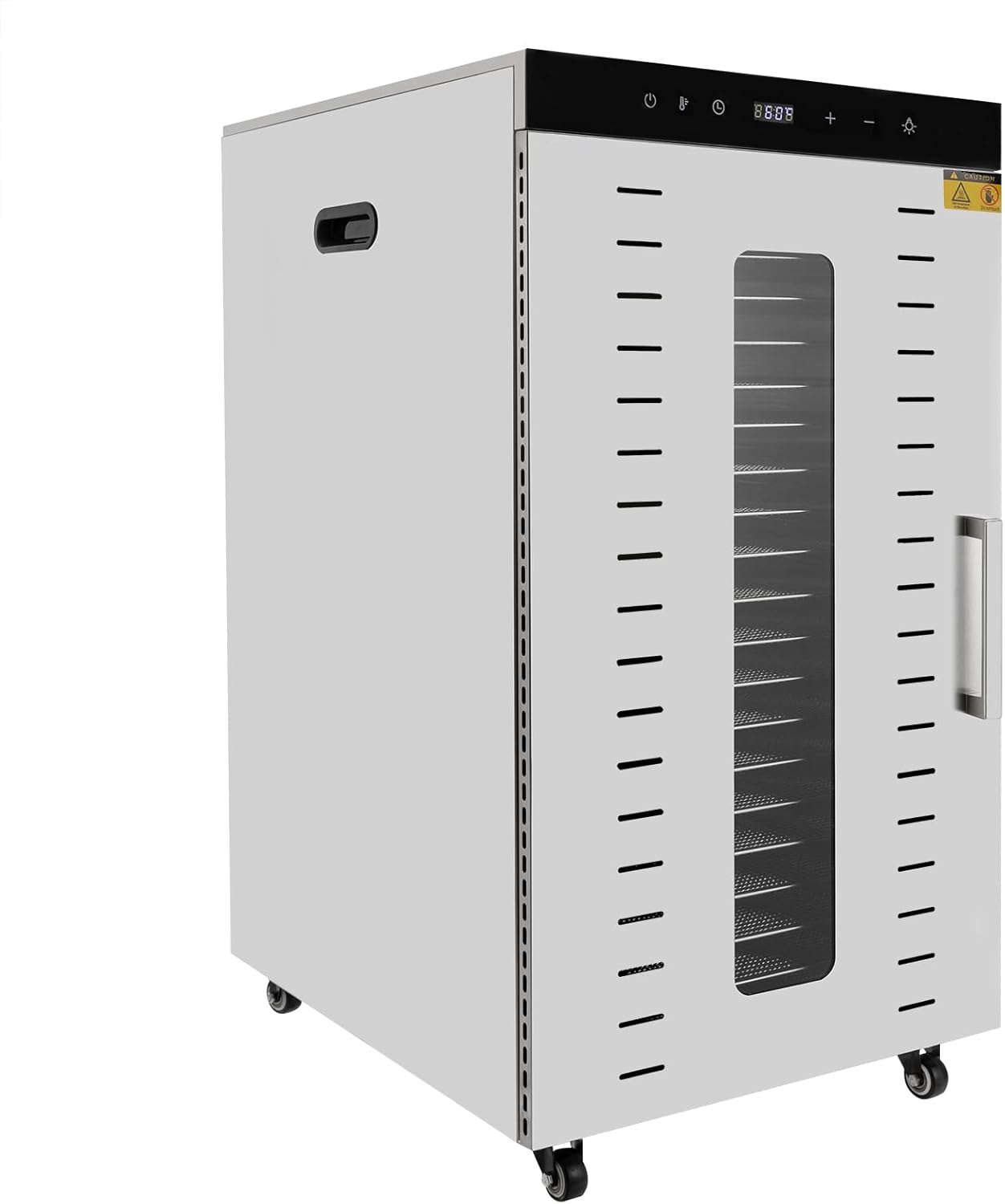 Deshidratador de alimentos de 20 bandejas para carne seca de acero inoxidable de 1700 W, máquina deshidratadora comercial de alimentos con