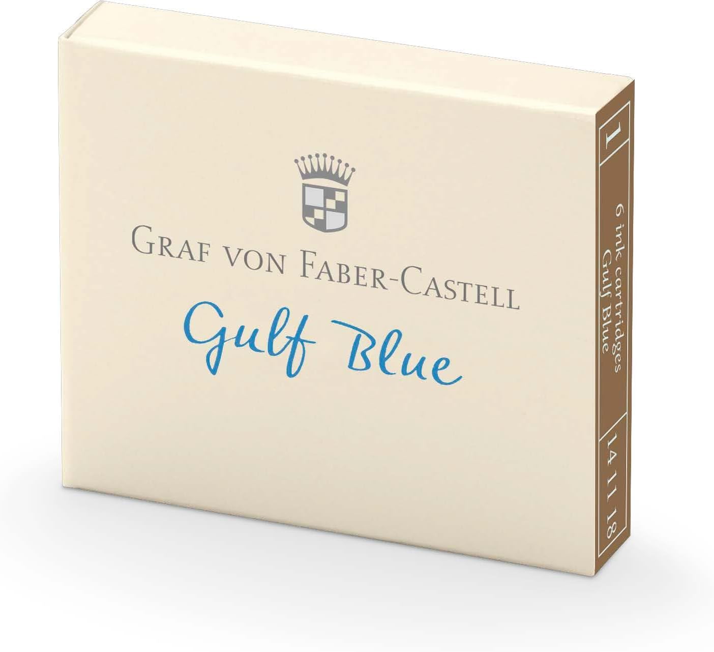 Graf von Faber-Castell 6 cartuchos de tinta Azul del Golfo, 141118