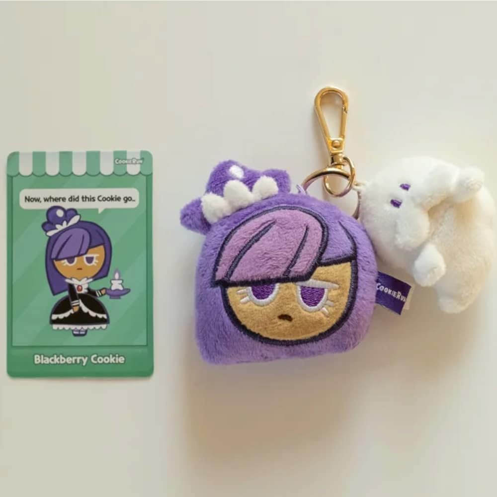 Llaveros de peluche Mascot Vol.4 Blackberry Cookie, Púrpura, marfil, blanco