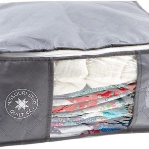 Missouri Star – Bolsa de almacenamiento para mantas de tamaño Queen  Bolsas de almacenamiento plegables con ventana transparente con cremallera Missouri Star – Bolsa de almacenamiento para mantas de tamaño Queen  Bolsas de almacenamiento plegables con ventana transparente con cremallera