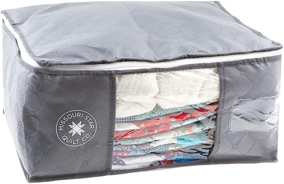 Missouri Star – Bolsa de almacenamiento para mantas de tamaño Queen  Bolsas de almacenamiento plegables con ventana transparente con cremallera