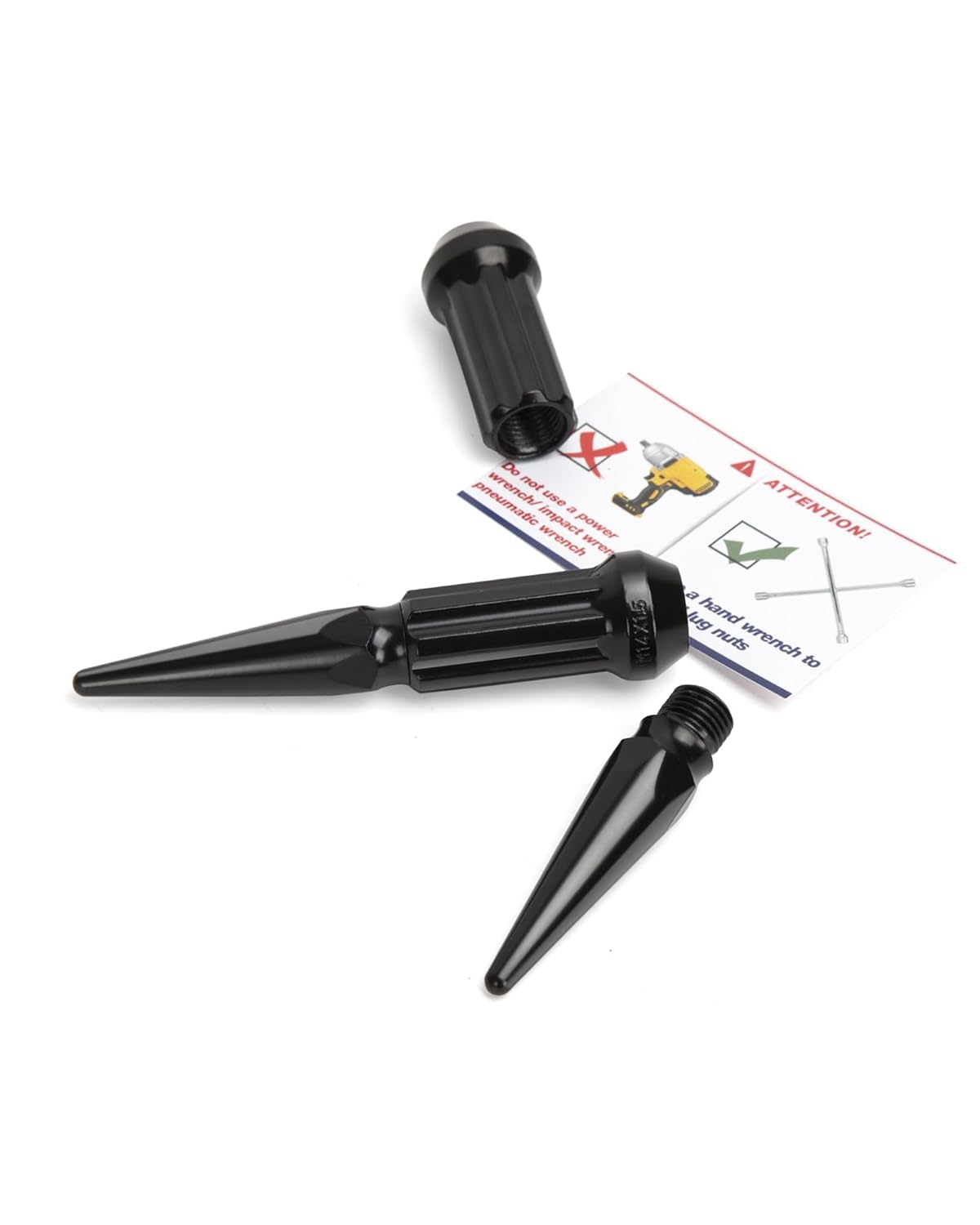 KSP – Tuercas grandes con pinchos de 14 x 1.5 pulgadas, 24 tuercas de dos piezas compatibles con Chevy GMC Jeep Dodge 6 Lug Heavy Duty Off-Road