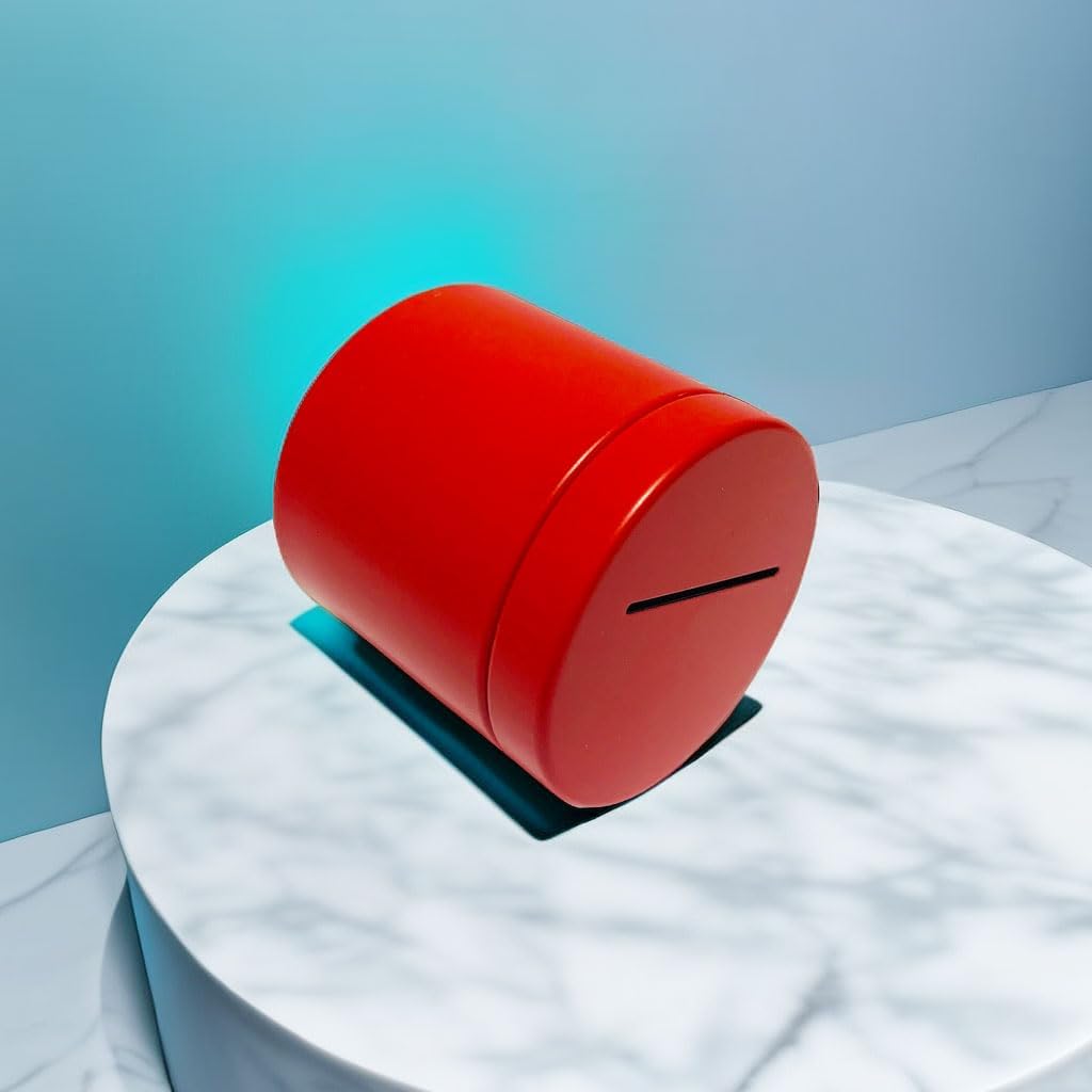 Dispensador de sellos postales, dispensador de rollos de sellos, dispensador de sellos de hierro rojo, compacto y resistente a los impactos para la