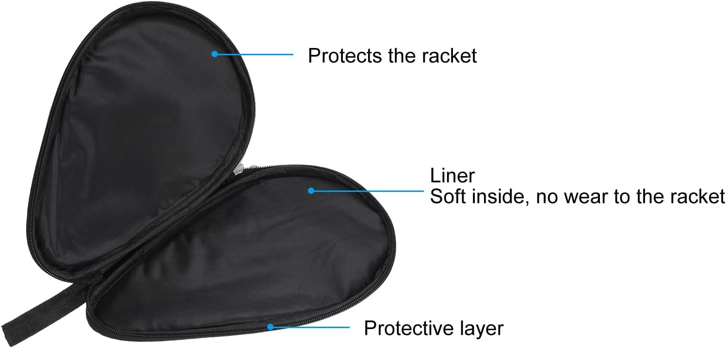 PATIKIL Ping Pong Paddle Caso, Raqueta de Tenis de Mesa Cubierta Suave Contenedor Bolsa de Calabaza Forma para Deportes