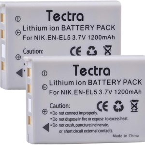 Tectra Batería EN-EL5 ENEL5 para Nikon Coolpix P3, P4, P90, P80, P100, P500, P510, P520, P530, P5000, P6000, S10, 3700, 4200, 5200, 5900, 7 900 Tectra Batería EN-EL5 ENEL5 para Nikon Coolpix P3, P4, P90, P80, P100, P500, P510, P520, P530, P5000, P6000, S10, 3700, 4200, 5200, 5900, 7 900