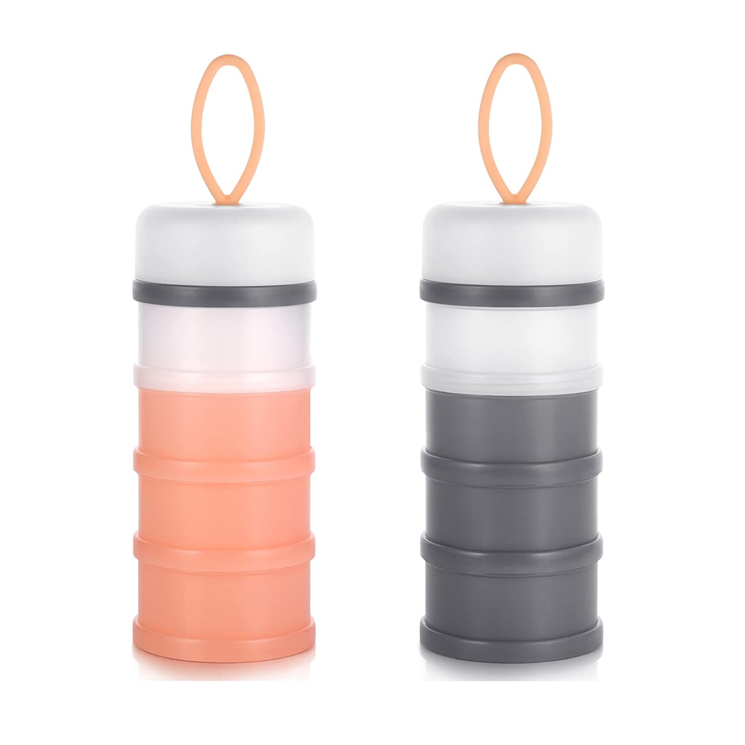 Accmor Dispensador de fórmula de 2 piezas para llevar, contenedor de fórmula portátil apilable para llevar, sin BPA, para leche en polvo para bebés