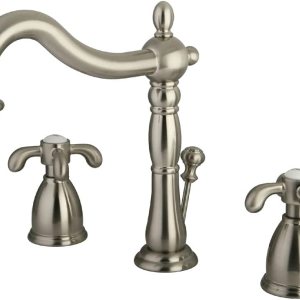 Kingston Brass KB1978TX French Country – Grifo de lavabo generalizado, níquel cepillado, alcance de boquilla de 6-12 pulgadas Kingston Brass KB1978TX French Country – Grifo de lavabo generalizado, níquel cepillado, alcance de boquilla de 6-12 pulgadas