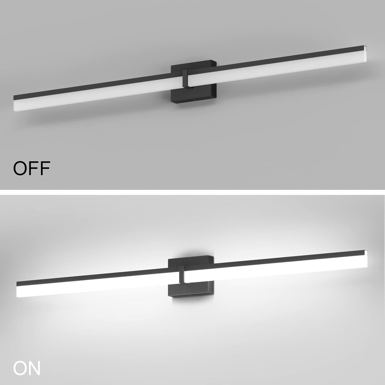 Tipace Luces LED de tocador de 47.2 pulgadas, accesorios de iluminación de baño sobre espejo 5500K