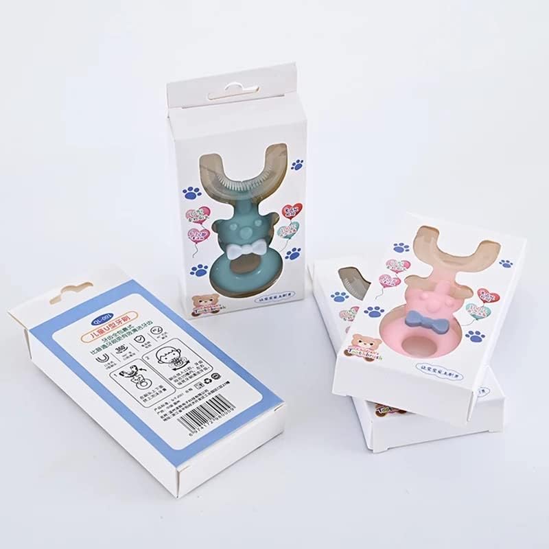 Soft Little Bear – Cepillo de dientes oral en forma de U para niños con dientes frágiles (2 a 6 años, rosa)