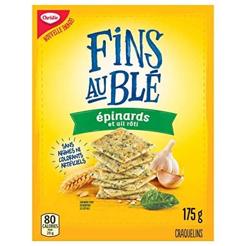 Wheat Thins – Galletas de espinacas y ajo asado, 175 g6.1 oz (enviado desde Canadá)
