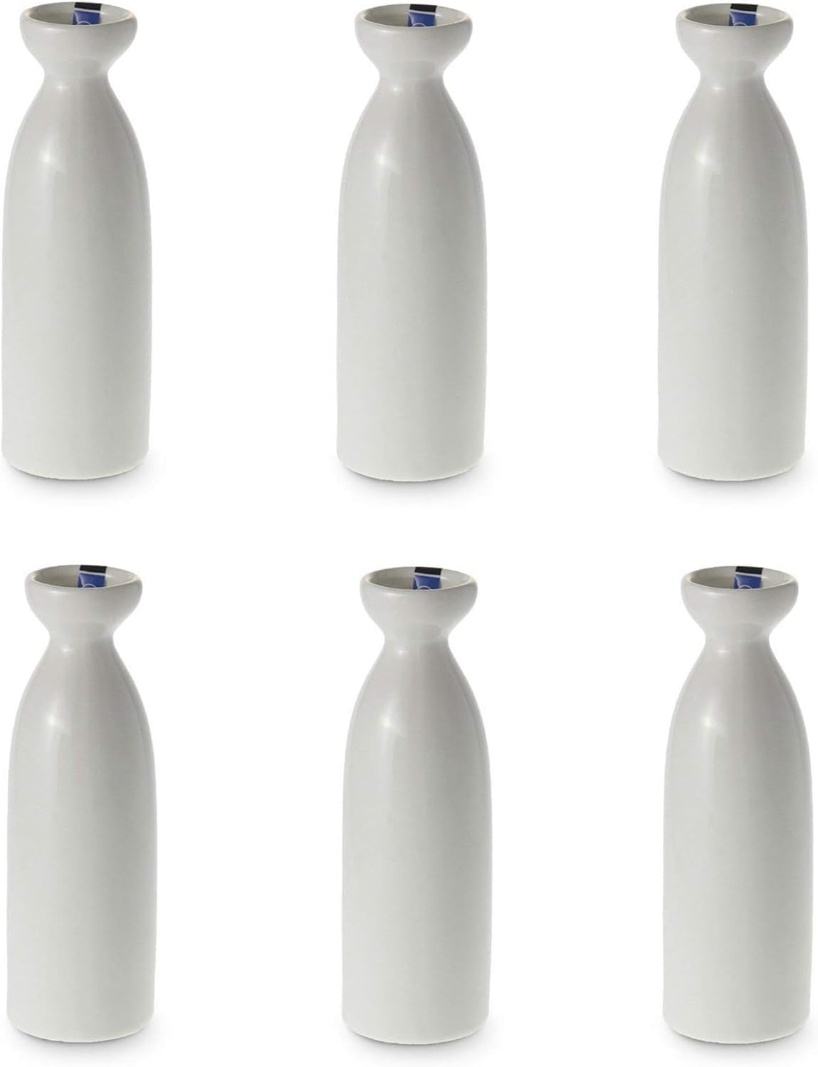 JapanBargain 2722×6, paquete de 6 botellas de sake de porcelana para sake, jarra de vino japonés, apta para lavavajillas y microondas, 7.5 onzas,