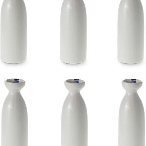 JapanBargain 2722×6, paquete de 6 botellas de sake de porcelana para sake, jarra de vino japonés, apta para lavavajillas y microondas, 7.5 onzas, JapanBargain 2722×6, paquete de 6 botellas de sake de porcelana para sake, jarra de vino japonés, apta para lavavajillas y microondas, 7.5 onzas,