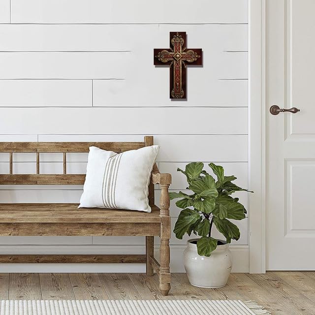 -Christians – Letrero de cruz de madera para decoración del hogar de granja, cruz de pared inspiradora religiosa, placa de arte de pared de madera,