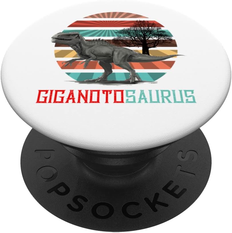 Giganotosaurus Retro T rex prehistoric dinosaur Father’s day PopSockets Swappable PopGrip