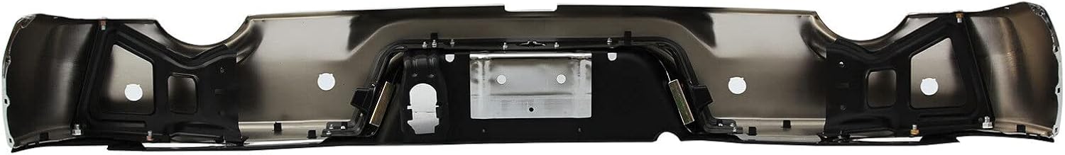 Parachoques trasero cromado de acero para Dodge Ram 1500 2009-2018, Ram 2500 3500 2010-2012, modelos con doble escape y asistencia de estacionamiento