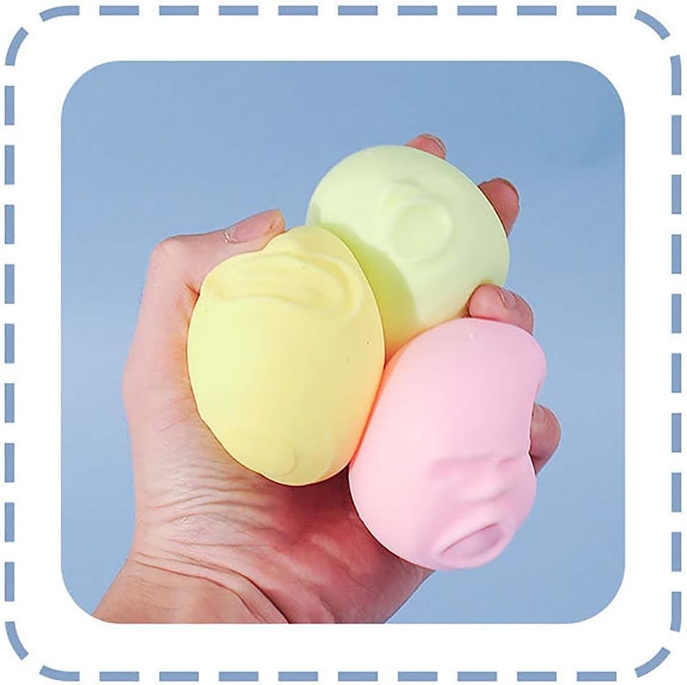 4 bolas divertidas de emoción para la cara humana, bolas de estrés para adultos, juguetes de estrés, bolas de estrés para adultos, alivio de la