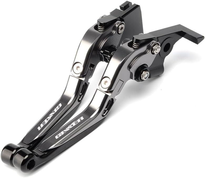 M – Palancas de embrague de freno plegables ajustables y extensibles para motocicleta Suzuki GIXXER 250 SF 250SF 150 125 2020-2023 Y (color  gris