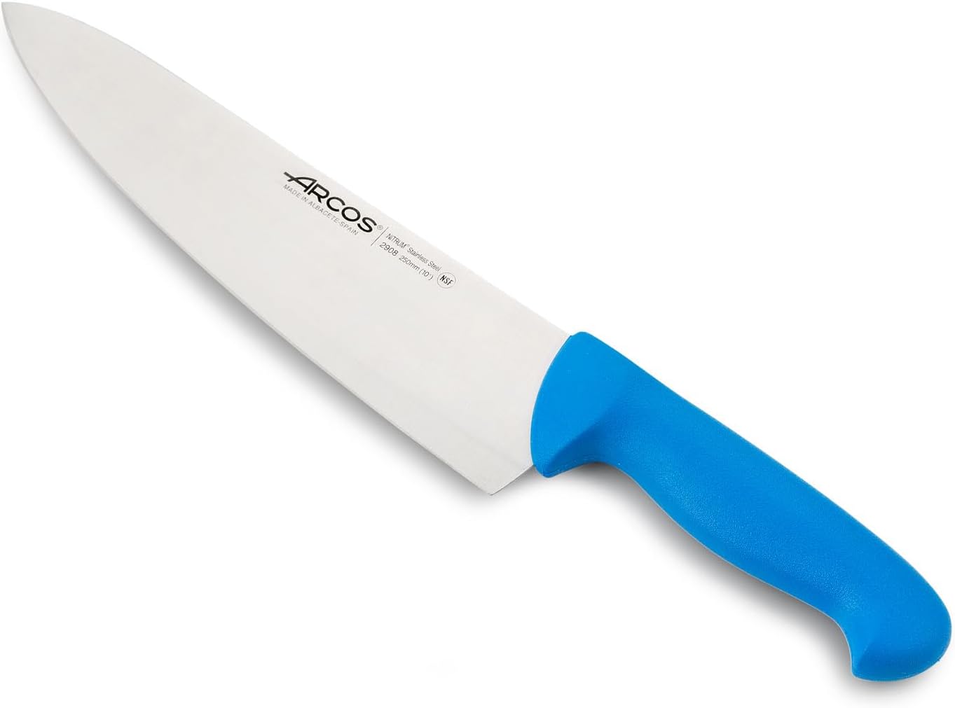 Arcos Cuchillo de chef de acero inoxidable de 10 pulgadas. Cuchillo de cocina profesional multiusos para cortar y limpiar verduras. Mango ergonómico
