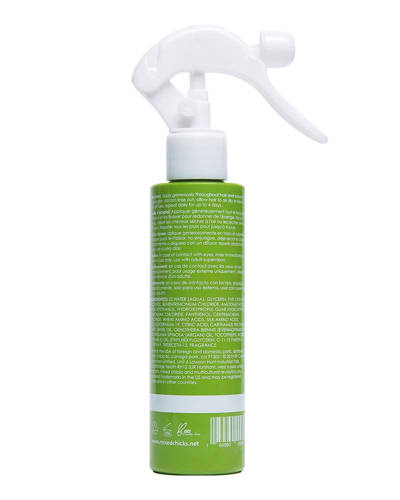 Mixed Chicks Hair Four Days – Spray refrescante para rizos sin enjuague, 10 onzas líquidas