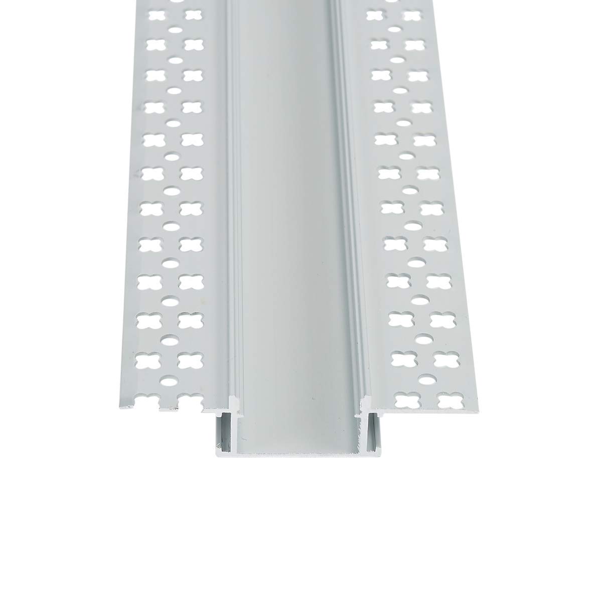 StarlandLed Canal de aluminio LED de yeso, paquete de 6 unidades de 3.3 pies con brida para tira LED, perfil de aluminio para paneles de yeso con